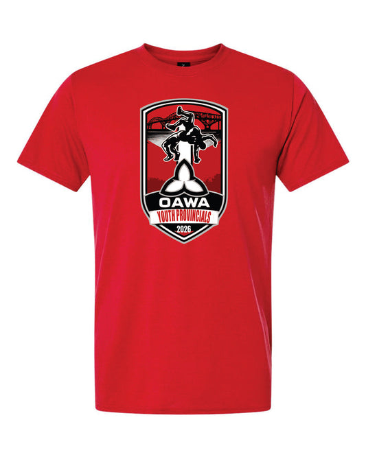 OAWA YOUTH WRESTLING CHAMPIONSHIPS  Tee Red youth and Adult