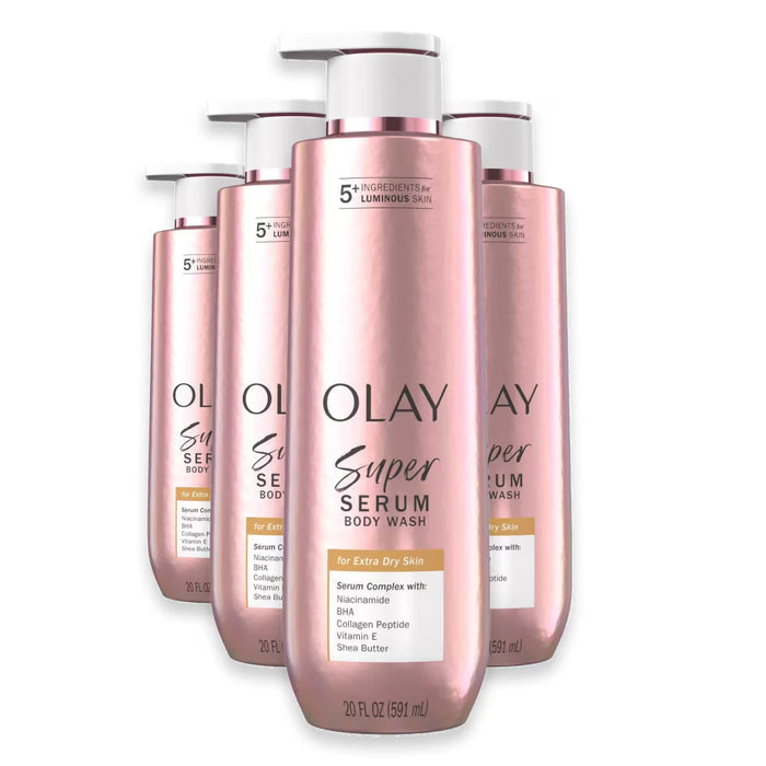 Olay Super Serum Extra Dry Skin Body Wash - 20 oz - 4 Pack