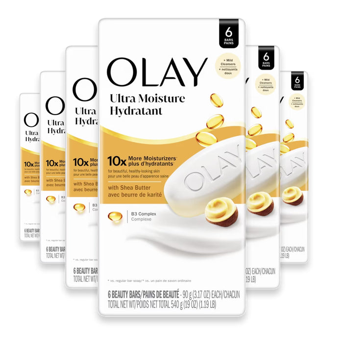 Olay Ultra Moisture Beauty Bar Soap, 6 Ct - 3.17 oz - 6 Pack