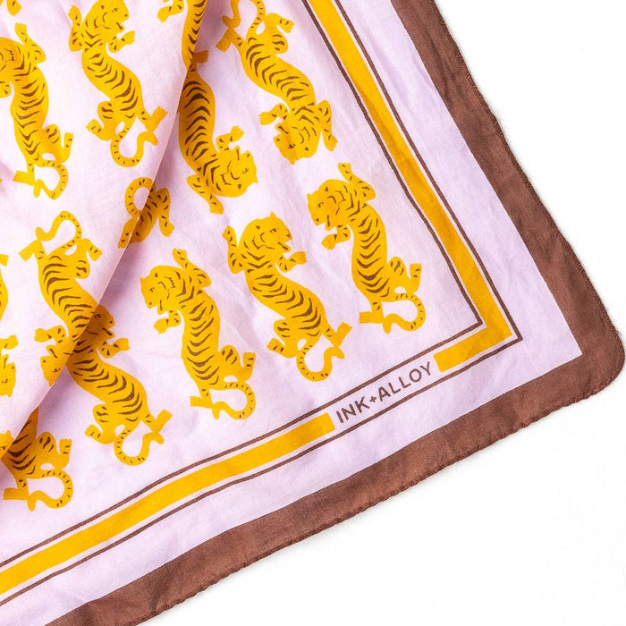 Olivia Square Scarf Tiger Print Wholesale