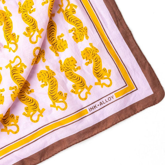Olivia Square Scarf Tiger Print Wholesale