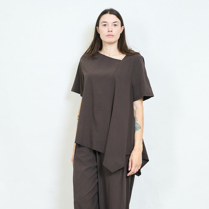 Oversized asymmetric seam top wholesale