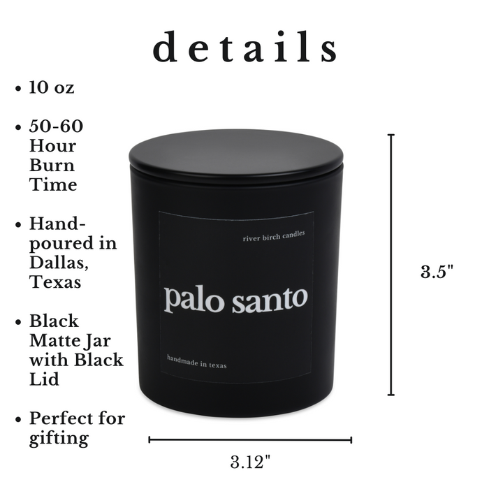 Palo Santo - 10 oz Black Jar