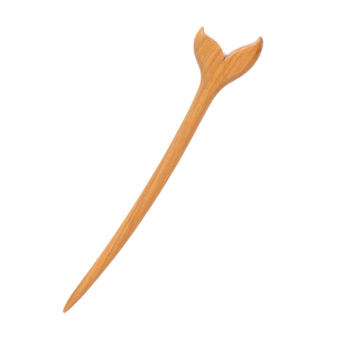 PF096- 15cm Green Sandalwood Hair Sticks - Wholesale