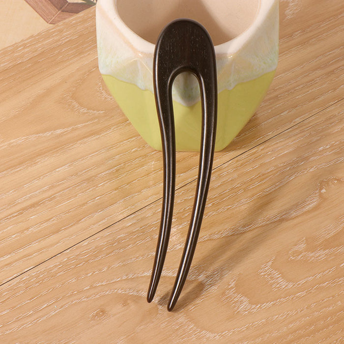 PF105 - U Shape African Blackwood Hair Sticks - Wholesale