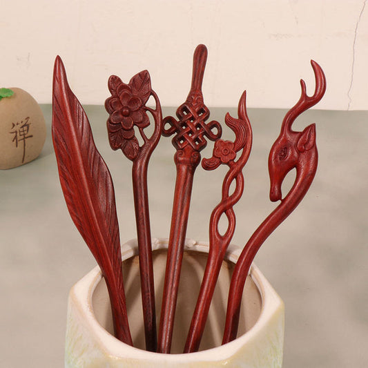 PF107 - 18cm African Padauk Hair Sticks - Wholesale