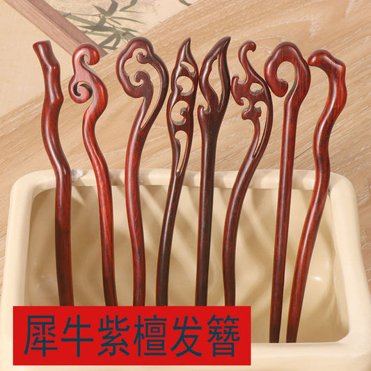 PF109 - 18cm Rosewood Hair Sticks - Wholesale