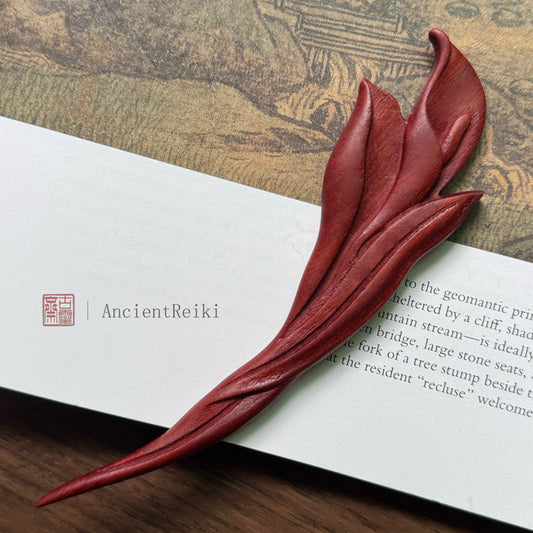PF164 - 14.5cm African Padauk Hair Sticks - Wholesale