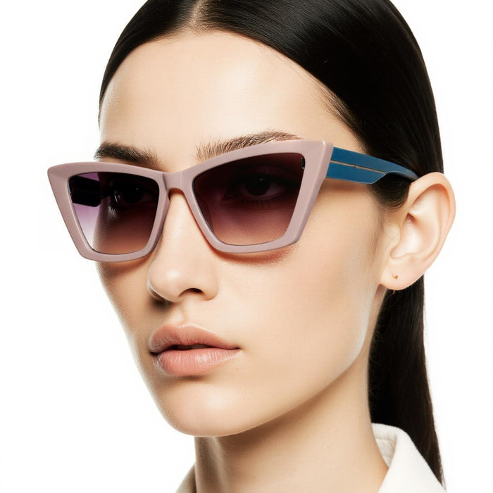 Pink & Grey Cat Eye Full Rim