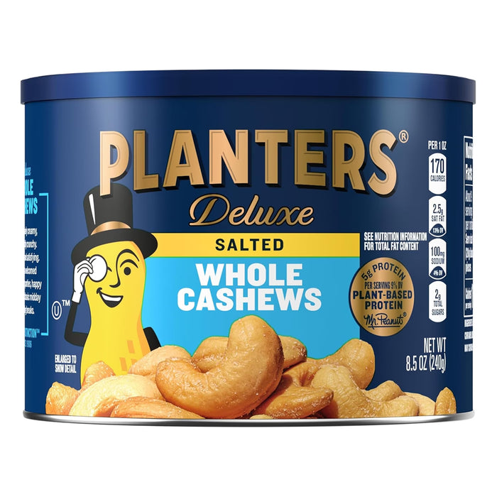 Planters Deluxe Cashews 8.5 oz - 12 Pack