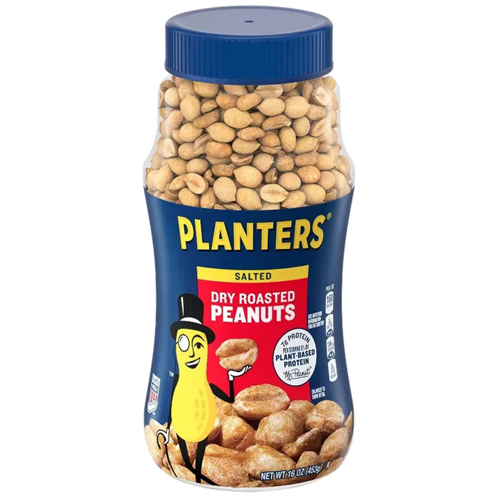 Planters Dry Roasted Peanuts – 16 oz – 12 Pack