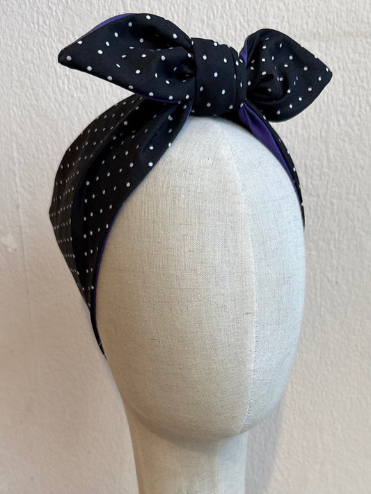 Polka Dot Headscarf (self tie)