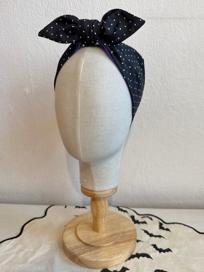 Polka Dot Headscarf (self tie)