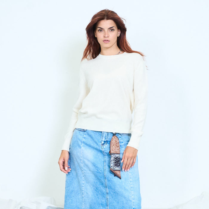 Pure wool fine knit sweater wholesale