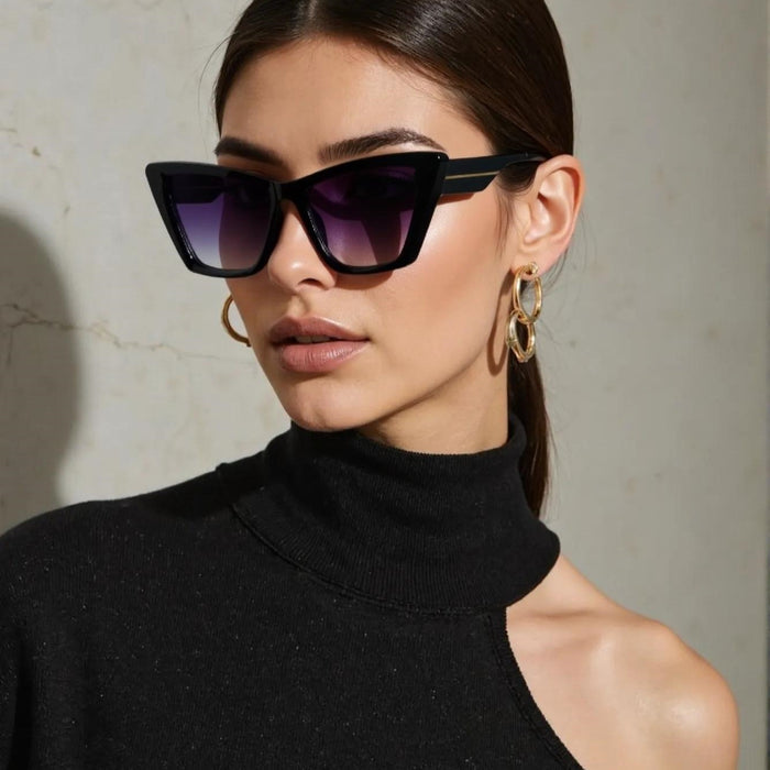 Purple & Black Cat Eye Full Rim