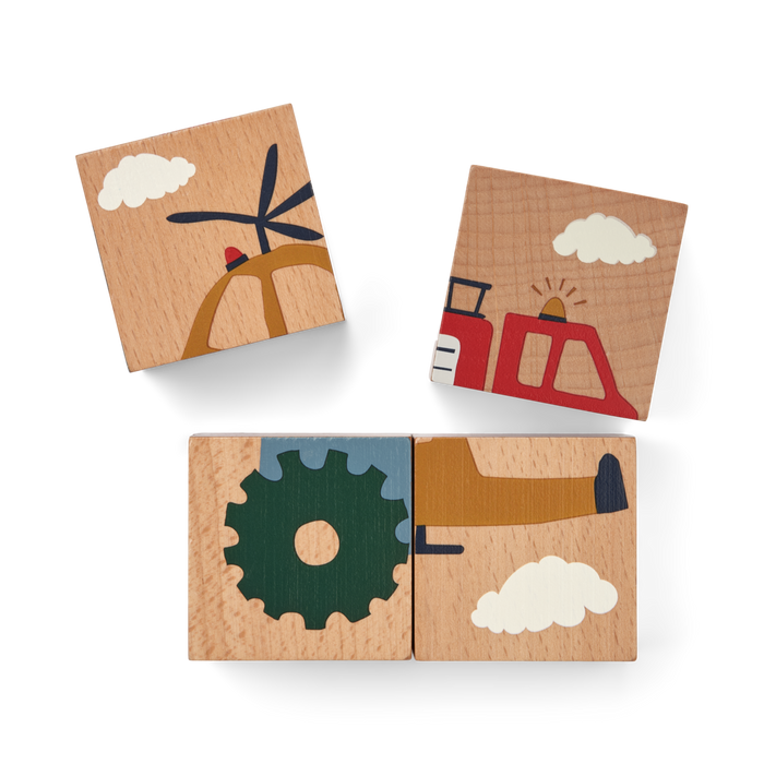Liewood - Puzzle - Agae - Vehicle/Nature