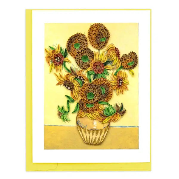 QUILLING CARD Artist Series - Sunflowers, Van Gogh