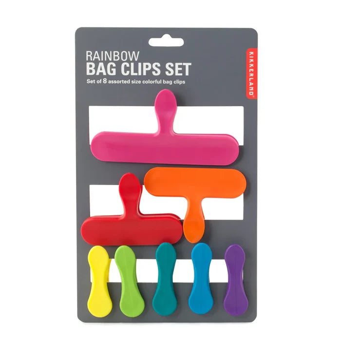 Rainbow Bag Clip Set Assorted Sizes