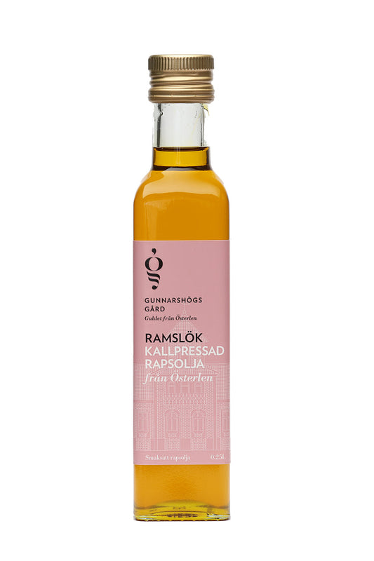 Rapsolja från Rapsodine med smak av Ramslök. KRAV-märkt, 250 ml