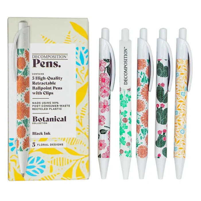 Decomposition Botanical 5pk Recycled Ballpoint Pens