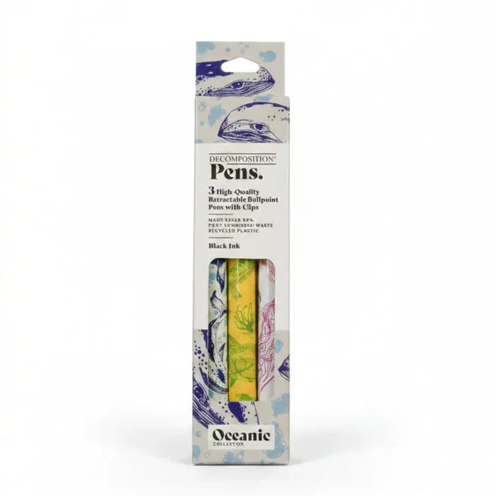 Decomposition Oceanic 3 pk Recycled Ballpoint Pens