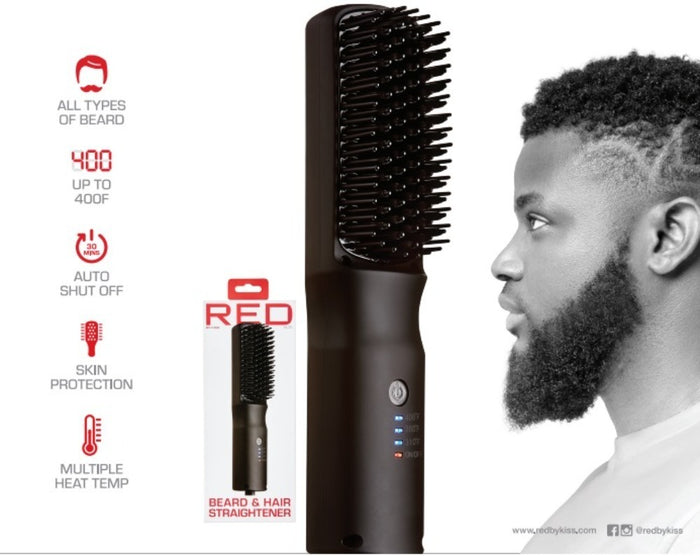 RED PRO Beard & Hair Straightener # HC16 - Palms Fashion Inc.