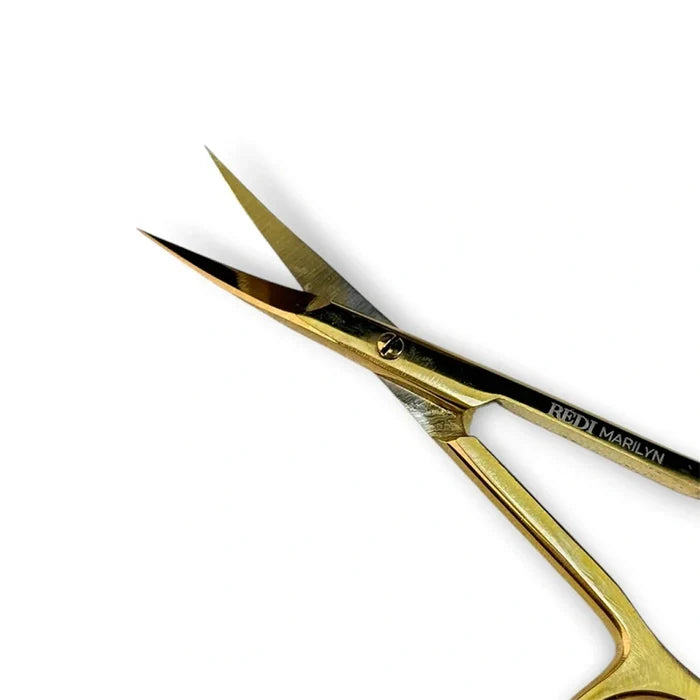 Gold scissors with 'REDI MARILYN' branding on a white background