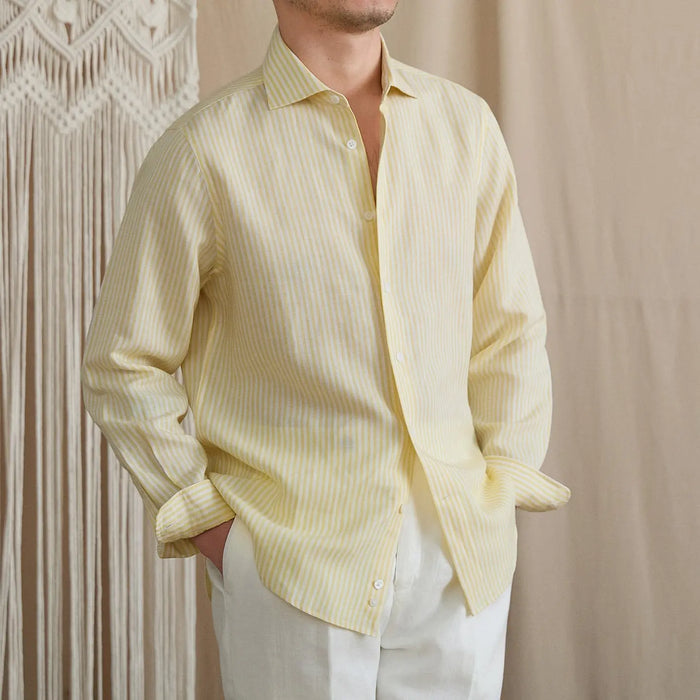 Linen Blend Striped Shirt BRABION
