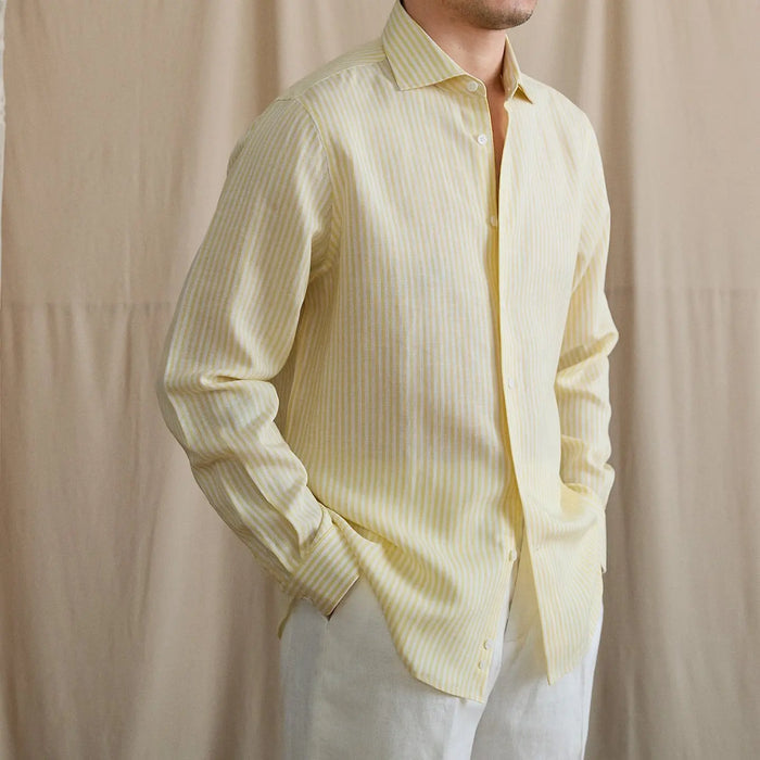 Linen Blend Striped Shirt BRABION