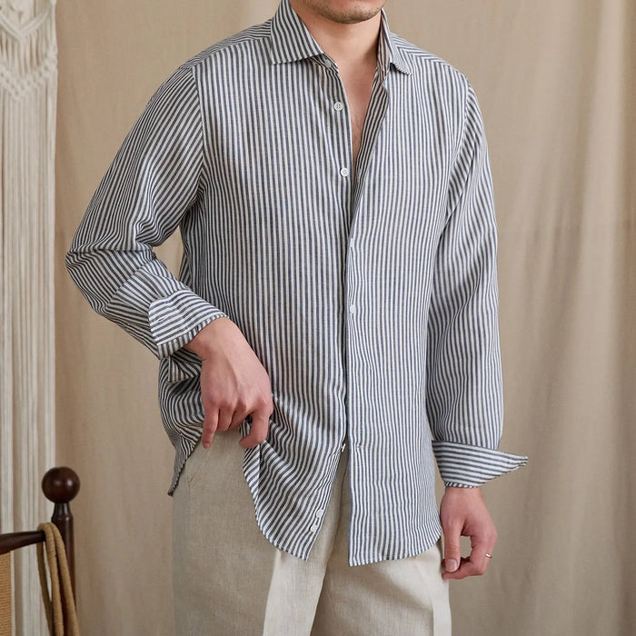 Linen Blend Striped Shirt BRABION