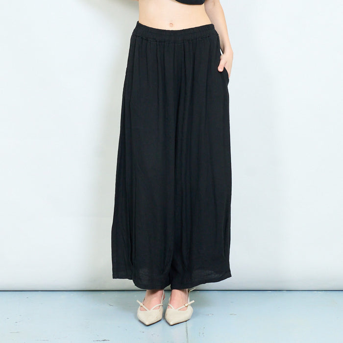 Relaxed wide leg flowy trousers wholesale
