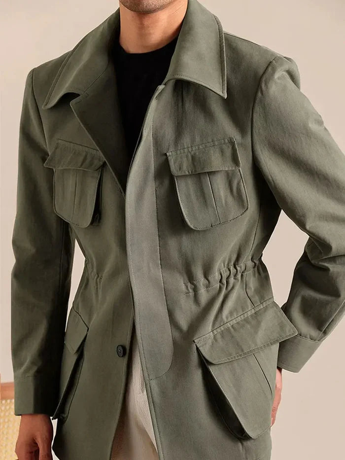 Retro Cotton Safari jacket - Slim Fit Jacket by Italian Vega
