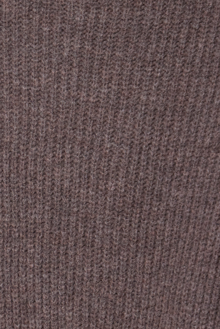 Ribbed funnel-neck quarter-zip knit sweater wholesale