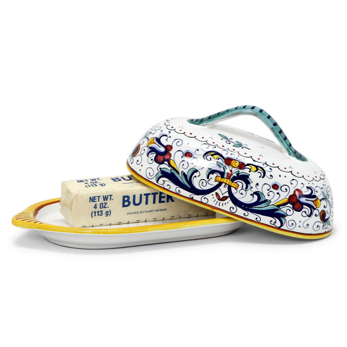RICCO DERUTA DELUXE: Oval Butter Dish with Cover