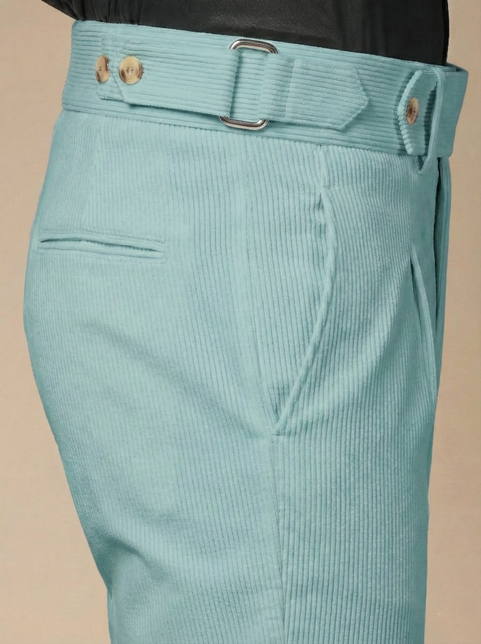 Sage Green Corduroy Oxford Gurkha Pants | Boot Cut Fit by ITALIAN VEGA®