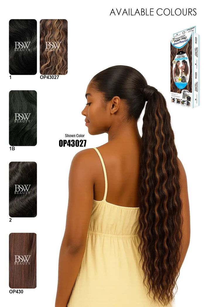SHAKE N GO ORGANIQUE SECRET POCKET PONYPRO - BREEZY WAVE 26" - BSW BEAUTY CANADA