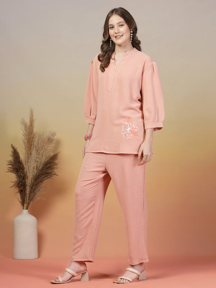 Shoreline Rose Peach Co-ord Set by Italian Vega