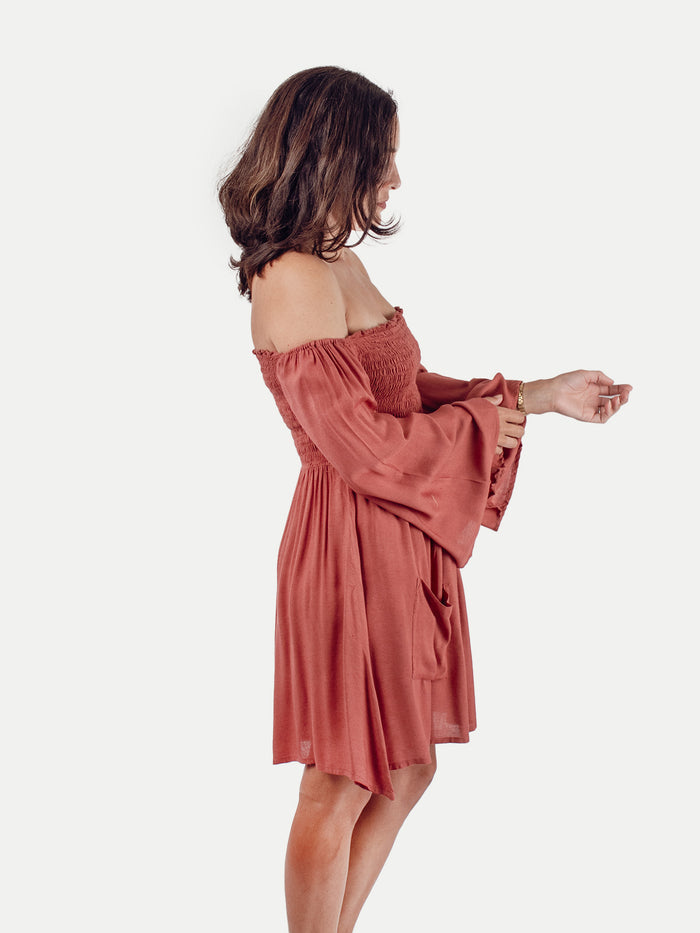 Smocked Mini Dress | Rose-Image 2