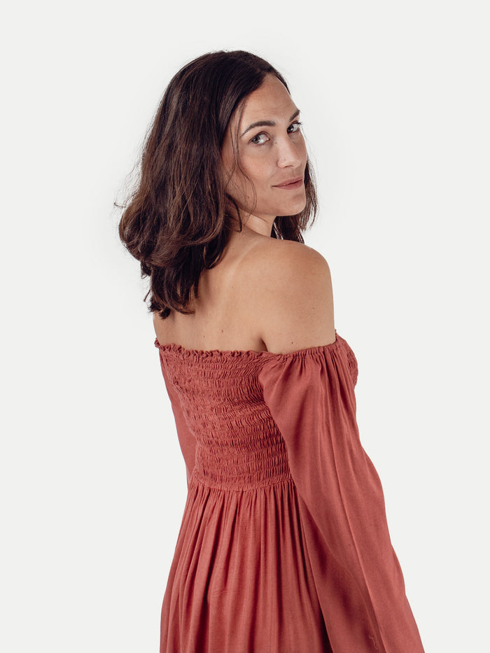 Smocked Mini Dress | Rose-Image 4