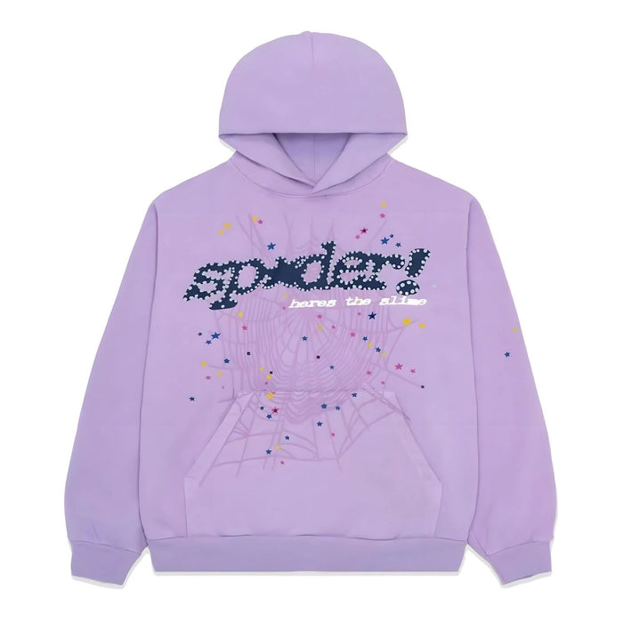 "Sp5der-Hoodie" Lila