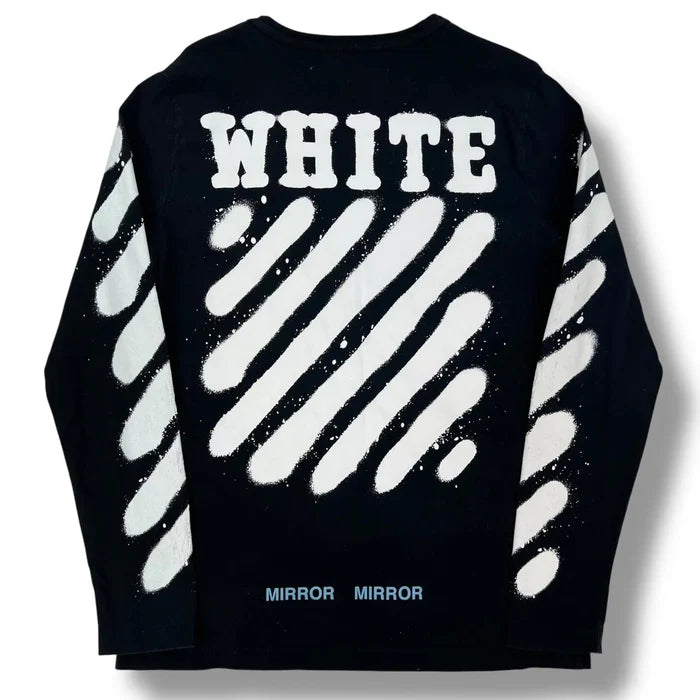 OFF-WHITE SPRAY MIRROR MIRROR BLACK LONGSLEEVE (PRE-OWNED)