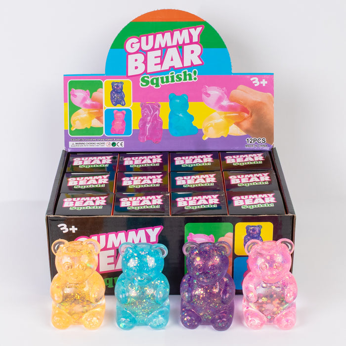 SQ22 - Glitter Gummy Bears Squishy Fidget Variety Box