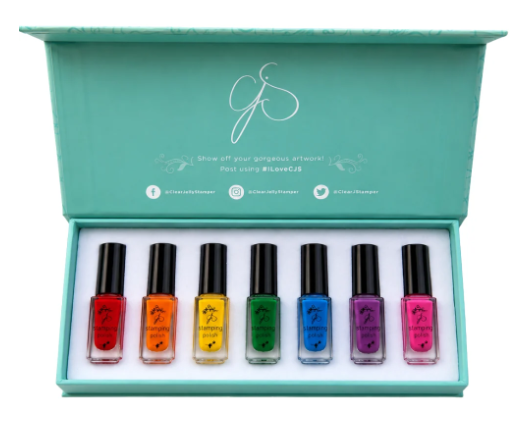Stamping Polish Kit - Sticky Rainbow (7 Colors)