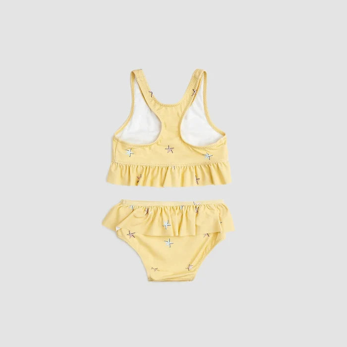 Back view of Miles The Label Sunrise starfish swim set showing tank top and matching frill bottoms.