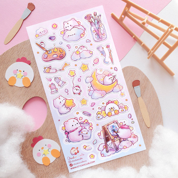 Sticker Sheet Bear Twilight Starlight Art Studio