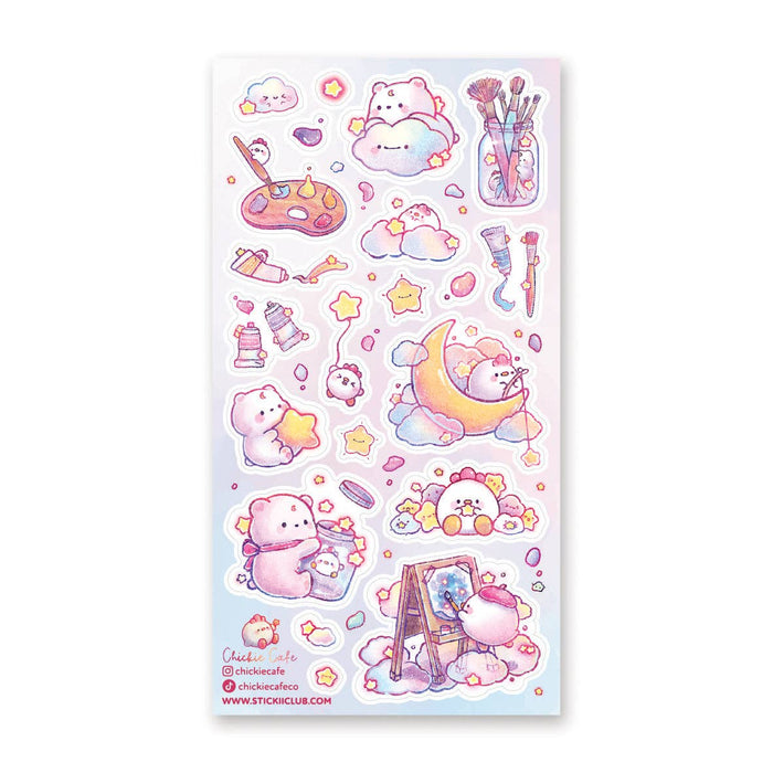 Sticker Sheet Bear Twilight Starlight Art Studio