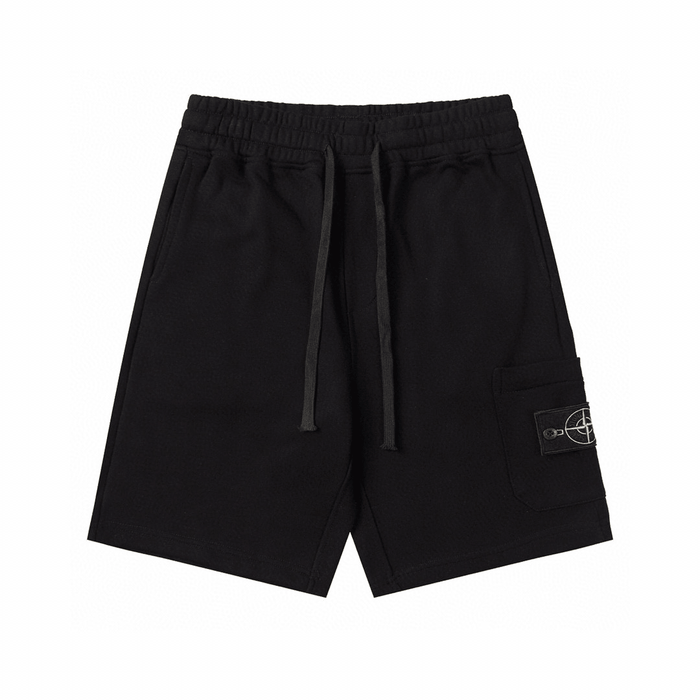 "Stone" Monogram Shorts Black