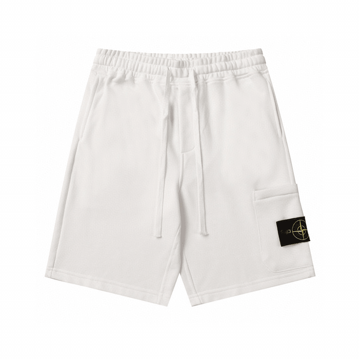 "Stone" Monogram Shorts White