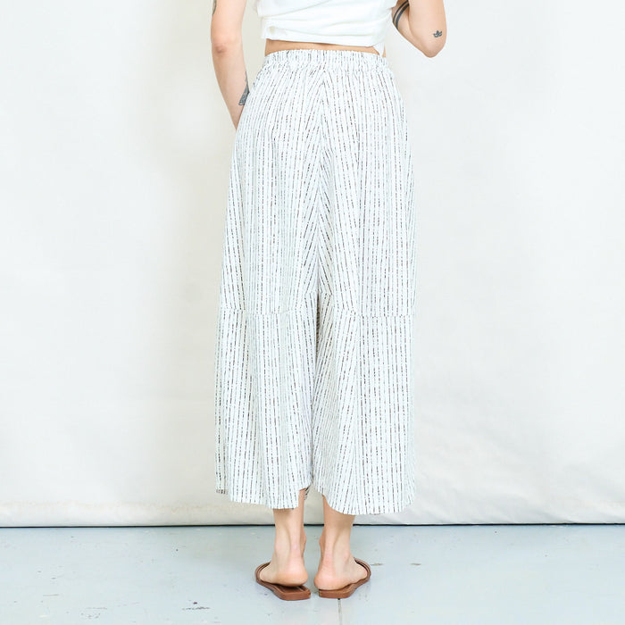 Striped wide leg trousers wholesale