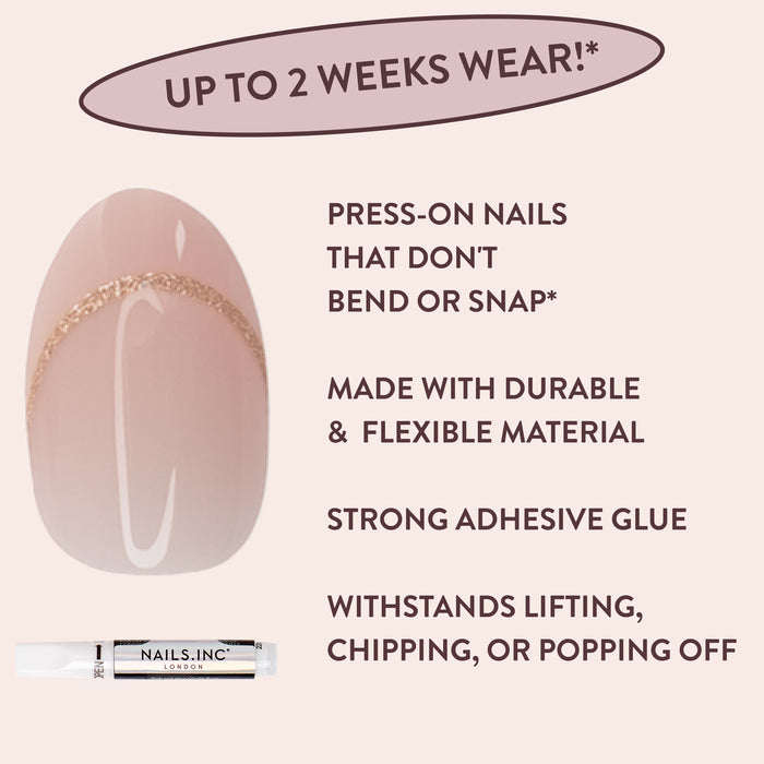 Style It Like Sabrina Gold Outline French Tip Press-On Nails